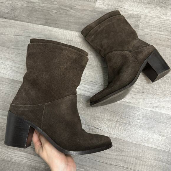 Charles by Charles David Boots Younger Suede Brown Western Boho Slouchy Size 7 - Picture 1 of 9